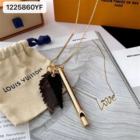 louis vuitton necklace charms|Louis Vuitton whistle necklace.